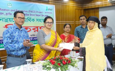 Checks distribution ceremony