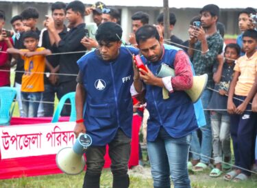 Field simulation under the Forecast-based Early Action Program for Floods in the Padma Basin.