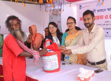 Cash and Hygiene Kit Distributed to River Erosion-Affected Families under the project titled “Emergency Humanitarian Assistance for River Erosion-Affected Communities in Shariatpur